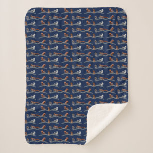 Eichhörnchen-Raserei Sherpa Decke (Marine) Sherpadecke