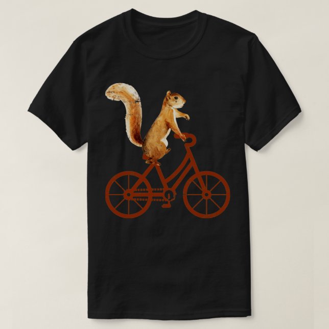 Eichhörnchen Reiten Fahrradhörnchen T-Shirt (Design vorne)