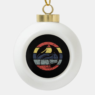 Eichhörnchen Retro Keramik Kugel-Ornament