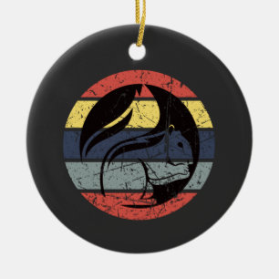Eichhörnchen Retro Keramik Ornament