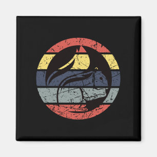 Eichhörnchen Retro Magnet