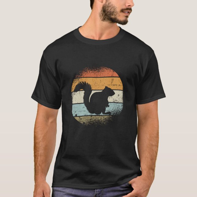 Eichhörnchen Retrodesign T-Shirt (Vorderseite)