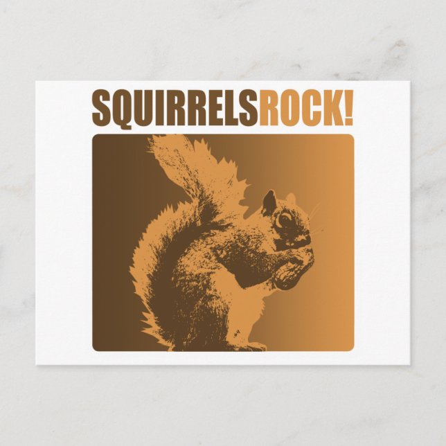 Eichhörnchen Rock! Postkarte (Vorderseite)