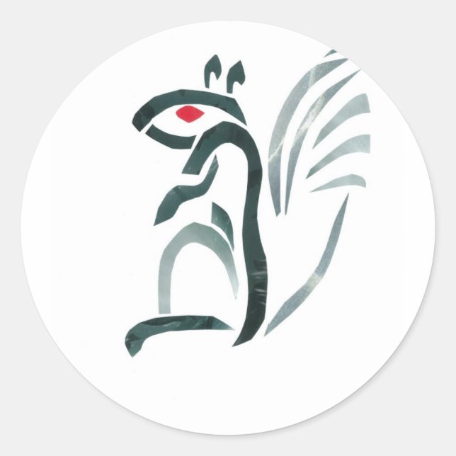 Eichhörnchen Runder Aufkleber (Vorderseite)