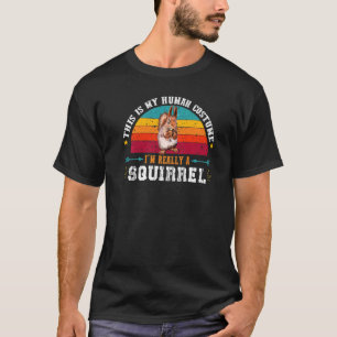 Eichhörnchen sagt süß Retro Vintage Eichhörnchen T-Shirt
