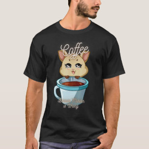 Eichhörnchen Sarcasm Meme Kaffee, weil Mord ist Kr T-Shirt