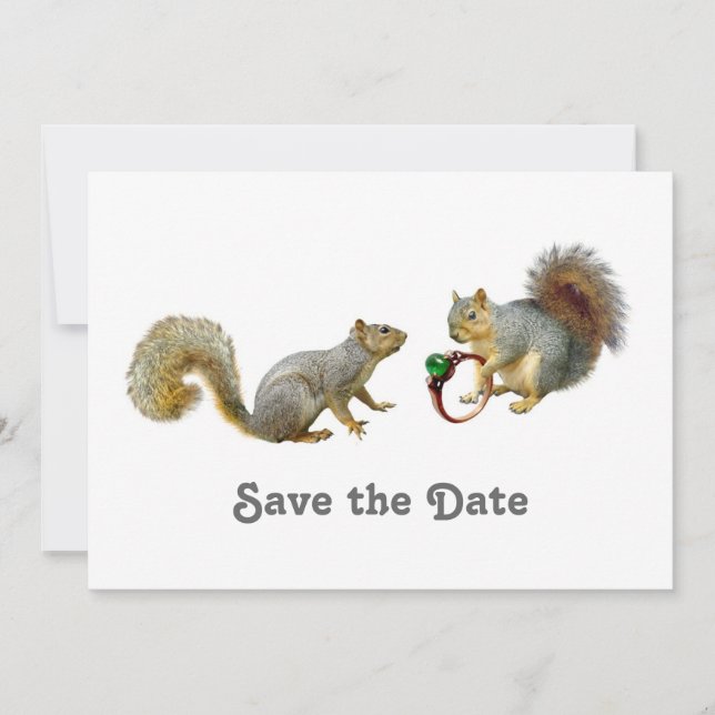 Eichhörnchen Save the Date (Vorderseite)