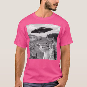 Eichhörnchen Selfie mit Alien Ufo Funny Geschenke  T-Shirt