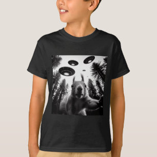 Eichhörnchen-Selfie mit Alien-Ufo Lustig für Männe T-Shirt