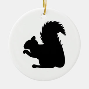 Eichhörnchen-Silhouette Keramikornament