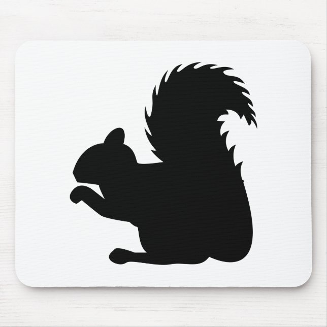 Eichhörnchen-Silhouette Mousepad (Vorne)