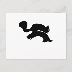 Eichhörnchen-Silhouette Streifenhörnchen Tier Nage Postkarte