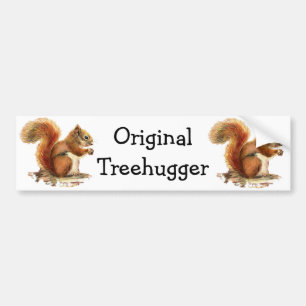 Eichhörnchen sind der Original Treehuggers Spaß Autoaufkleber