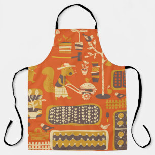 Eichhörnchen sind in einem Garten, Vintag von der  Schürze