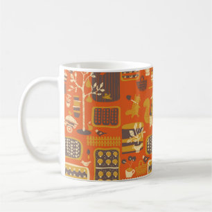 Eichhörnchen sind in einem Garten, Vintage-Handzei Kaffeetasse