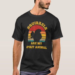 Eichhörnchen sind mein Geist Tiere Retro Sunset Vi T-Shirt