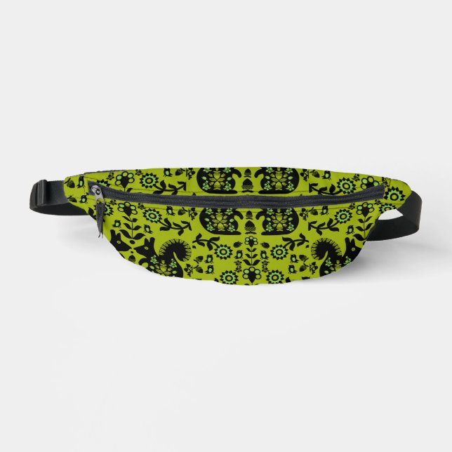 Eichhörnchen Skandinavische Volkskunst Bauchtasche (Vorderseite)