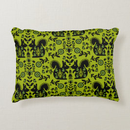 Eichhörnchen Skandinavische Volkskunst Dekokissen