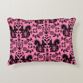 Eichhörnchen Skandinavische Volkskunst Dekokissen