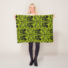 Eichhörnchen Skandinavische Volkskunst Fleecedecke