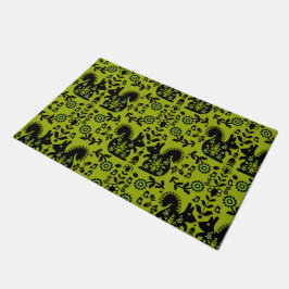 Eichhörnchen Skandinavische Volkskunst Fußmatte