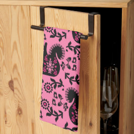 Eichhörnchen Skandinavische Volkskunst Geschirrtuch