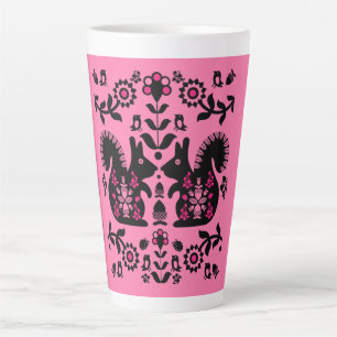 Eichhörnchen Skandinavische Volkskunst Milchtasse