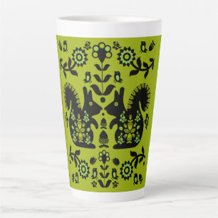 Eichhörnchen Skandinavische Volkskunst Milchtasse