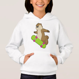 Eichhörnchen Skater Skateboard Hoodie