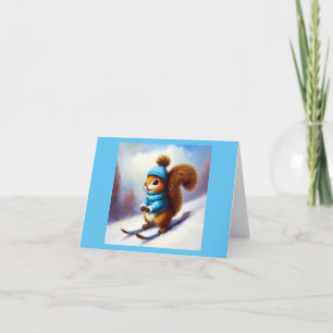 Eichhörnchen Skiing Karte