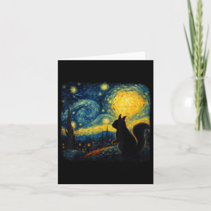 Eichhörnchen Starry Night Van Gogh Kunst für Männe Karte