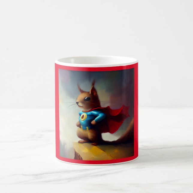Eichhörnchen Superhero Kaffeetasse (Mittel)