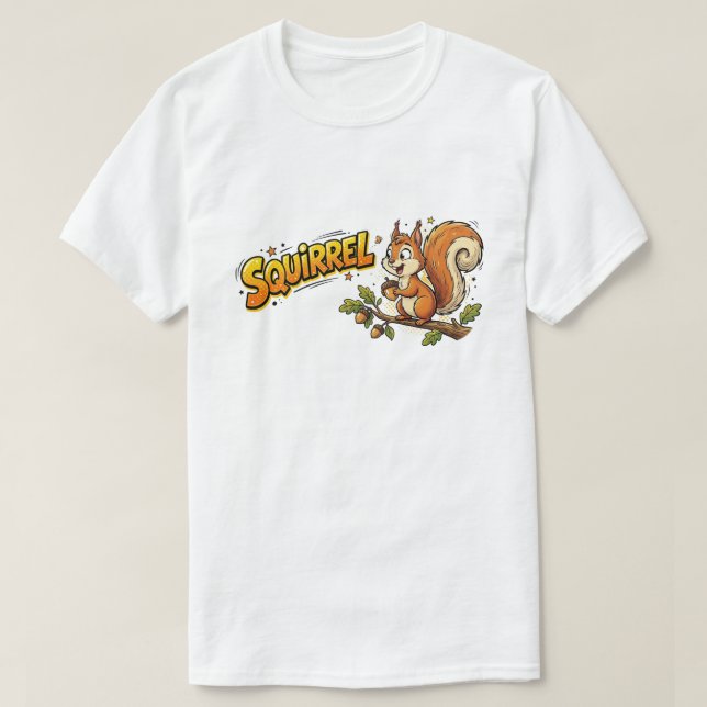 Eichhörnchen T-Shirt Lustig ADHD Ablenkung Comic A (Design vorne)