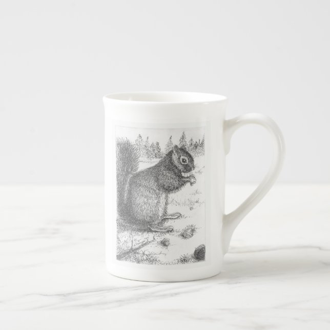Eichhörnchen-Tasse für Lefty oder Righty Prozellantasse (Rechts)