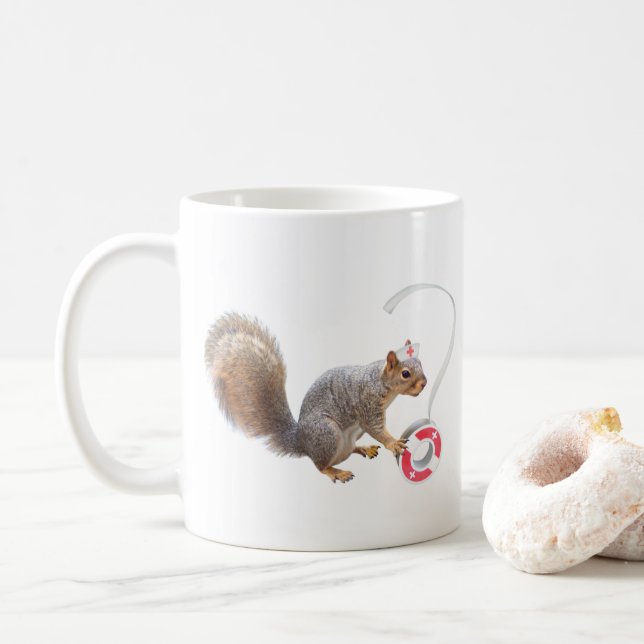 Eichhörnchen-Tasse Kaffeetasse (Mit Donut)