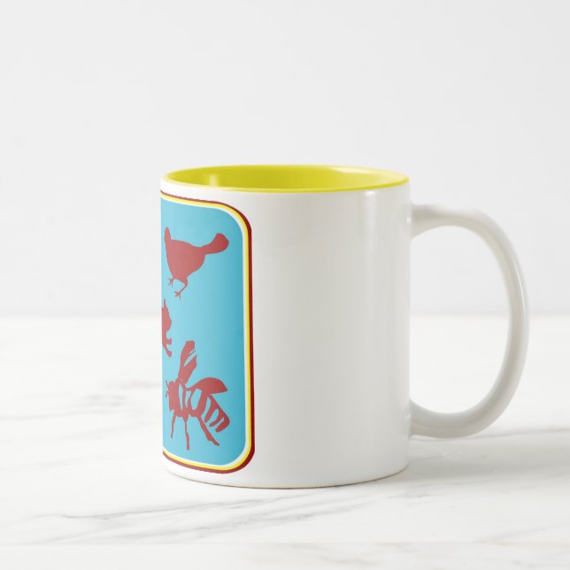 Eichhörnchen-Tasse Zweifarbige Tasse (Rechts)