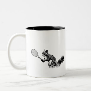 Eichhörnchen-Tennis Zweifarbige Tasse