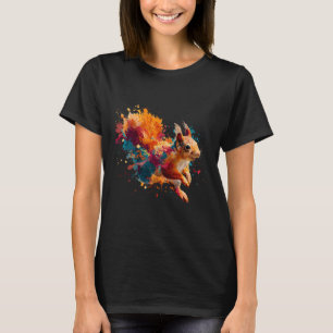 Eichhörnchen Tier Kunst Portrait Wildlife Wald Eic T-Shirt