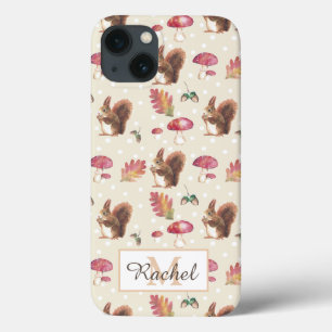 Eichhörnchen & Toadstools Herbstmuster Personalis Case-Mate iPhone Hülle