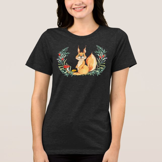 Eichhörnchen Tri-Blend Shirt (Vorderseite)
