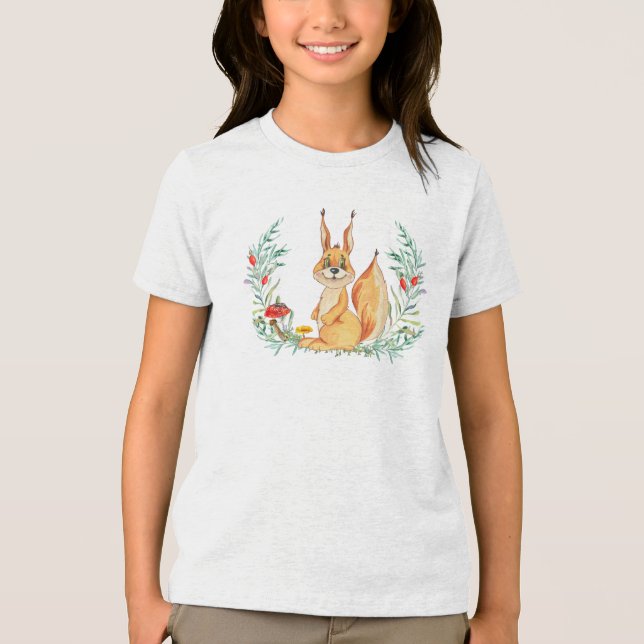 Eichhörnchen Tri-Blend Shirt (Vorderseite)