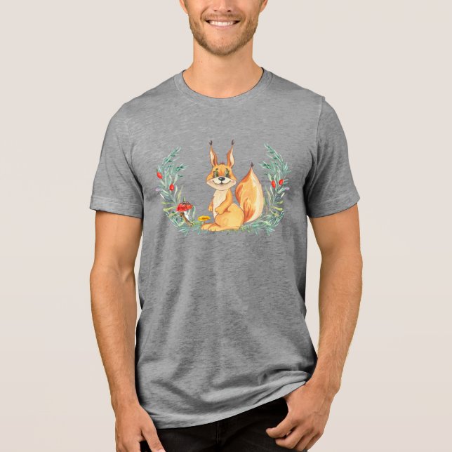Eichhörnchen Tri-Blend Shirt (Vorderseite)