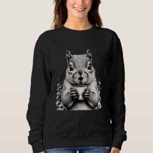 Eichhörnchen trinken Kaffee Niedlich Wildlife Natu Sweatshirt