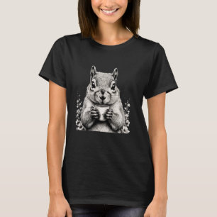 Eichhörnchen trinken Kaffee Niedlich Wildlife Natu T-Shirt