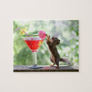 Eichhörnchen-trinkendes Cocktail Puzzle