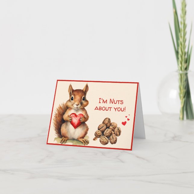 Eichhörnchen über deinen Valentinstag Feiertagskarte (Vorderseite)