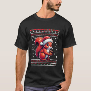Eichhörnchen Ugly Funny Nuts Weihnachtsfeiertag We T-Shirt