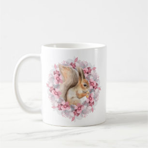 Eichhörnchen und Blume Kaffeetasse