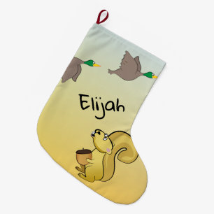 Eichhörnchen und Ente Großer Weihnachtsstrumpf