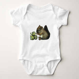 Eichhörnchen und Haselnüsse Baby Strampler